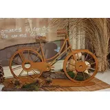 Rostikal Edelrost Deko Fahrrad 41 x 25 cm Vintage Tischdeko Gartendeko Rost Bike auf Bodenplatte