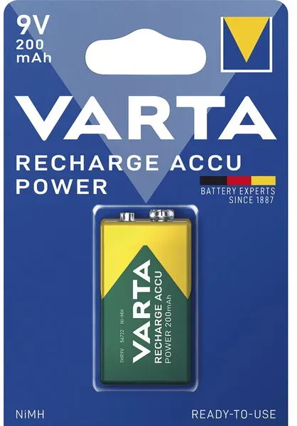 Preisvergleich Produktbild VARTA Batterie Recharge Akku - 9V , 200 mAh