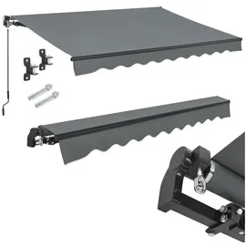 Juskys Gelenkarmmarkise 300 x 250 cm grau