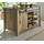furn.design Unterschrank Stove (Kücheninsel in Used Wood Vintage, BxHxT ca. 162 x 93 x 77 cm) mit viel Stauraum und großer Arbeitsplatte beige