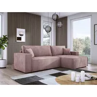 Luxusbetten24 Schlafsofa Designer Sofa Velanova, mit Schlaffunktion und Stauraum rosa