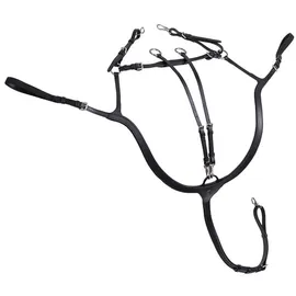 SUNRIDE Vorderzeug Ascot aus Echtleder 5-Punkt/3-Punkt Pony braun