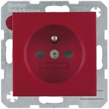 Berker Steckdose mit Schutzkontaktstift, rot matt 6768760062