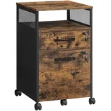 VASAGLE Rollcontainer 42,0 x 44,0 x 69,0 cm braun, schwarz