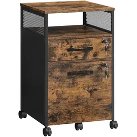 VASAGLE Rollcontainer 42,0 x 44,0 x 69,0 cm braun, schwarz