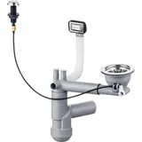 TRIZERATOP Siphon Siphon für Granitspülbecken, 1-Becken Chrom, (Siphon für Granitspülbecken, 1-Becken Chrom, Siphon für Granitspülbecken, 1-Becken Chrom)