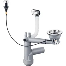 TRIZERATOP Siphon Siphon für Granitspülbecken, 1-Becken Chrom, (Siphon für Granitspülbecken, 1-Becken Chrom, Siphon für Granitspülbecken, 1-Becken Chrom)