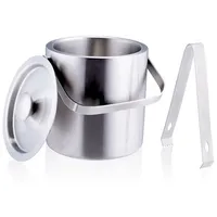 Edco EISEIMER mit Deckel & Eiszange 1,2L aus Edelstahl