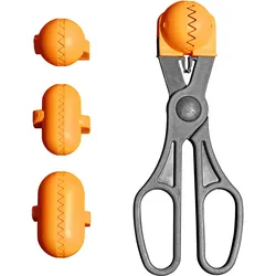La Croquetera - Multifunktionales Utensil mit 4 austauschbaren Kunststoffformen für Kroketten in Orange