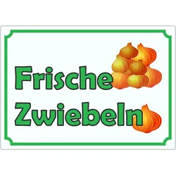Werbeaufkleber Aufkleber Zwiebeln A9 (37x52mm)