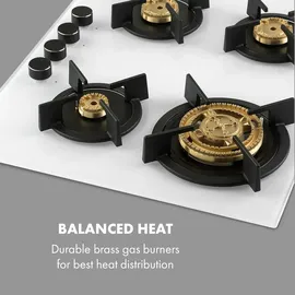 Klarstein Goldflame 4 Gaskochfeld 4-flammig Glaskeramik