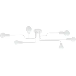 SOLLUX LIGHTING Deckenleuchte "Kronleuchter VECTOR 6 weiß", weiß, H: 15,5cm, Lampen, Streulicht