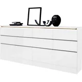 INOSIGN »Magic, Highboard, Hochschrank, Hochkommode«, mit 4 Türen und 8 Schubkästen, Hochglanz lackiert, Breite 240cm, weiß