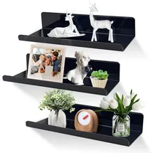 luxuskollektion Wandregal 30 x 10 x 6 cm Schwarz