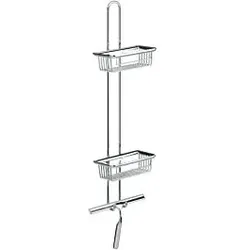 Emco Wandetagere System 2 356600108 chrom, 2 tiefe Körbe, Duschwischer