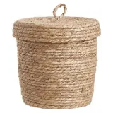 BUTLERS Aufbewahrungskorb RUSH ROPE Korb mit Deckel Ø25cm beige