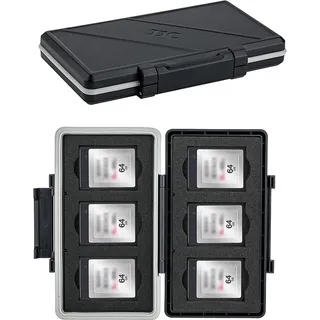 JJC Speicherkarten Etui XQD Schutzbox Aufbewahrung für 6 XQD, Wasserdicht Speicherkartenetui Tasche Tragetasche Schutzhülle XQD Karten Case Box Kamera Memory Card Case