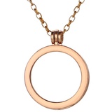 Morella Kette mit Anhänger Damen Halskette 70 cm für Coins 33 mm (1-tlg), Goldfarbene Kette, Coin Carrier, im Samtbeutel goldfarben