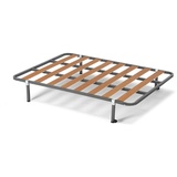 HOGAR24 ES | Lattenrost Basic mit Füßen 25 cm | Latten aus Pappelholz | Gestell aus Stahlrohr 30 x 30 cm | Maße: 120 x 200 cm