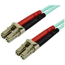 StarTech.com 15m OM3 LC to LC Multimode Duplex Fiber Optic Patch Cable - Aqua -