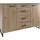 WIMEX Kombikommode "Detroit by fresh to go", beige (plankeneichefarben, raw steel), B:135cm H:92cm T:41cm, Sideboards, Kombikommode