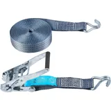 CONMETALL MEISTER Connex Zurrgurt - Zweiteilig - 12 m x 50 mm bis 4000 kg maximale Belastbarkeit - Mit Spannratsche Spitzhaken - Aus Polyester / Spanngurt / Ladungssicherung / Ratschengurt / B34413