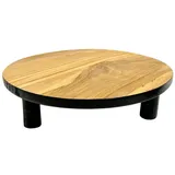 Spetebo Blumenständer Teak 15 x 15 cm Schwarz