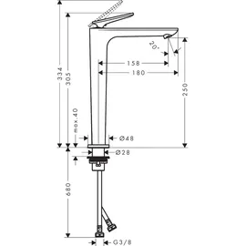 Hansgrohe Citterio C Einhandmischer Chrom