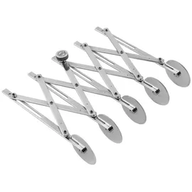 sallys Bisiklet - Rollenschneider mit 5 Klingen, Teigschneider aus 18/8 Edelstahl, rostfrei, bis zu 12 cm ausziehbar