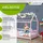 Juskys Kinderbett Marli 80 x 160 cm Kiefer massiv rosa