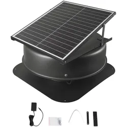 VEVOR Solarbetriebener Dachventilator Ventilator 42W Thermostat Fernbedienung