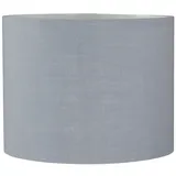 Licht-Erlebnisse Lampenschirm für E27 E14 Adapter Grau 25 cm rund Klettverschluss Grau inkl.
