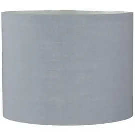 Licht-Erlebnisse Lampenschirm für E27 E14 Adapter Grau 25 cm rund Klettverschluss Grau inkl.
