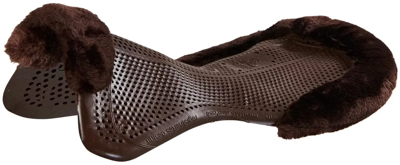 Acavallo Gel Anti-Rutsch Classic mit Schaffell Ausschnitt flach