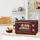 Woltu Minibackofen 10 Liter, 650 Watt Toasterofen, Kleiner elektrischer Backofen, 100-230 °C, 60 Min, Ober- und Unterhitze, mit Backblech Grillrost Entnahmegriff, Rot+Schwarz