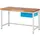 Stier Höhenverstellbare Werkbank Premium mit 1 Schublade BxTxH 1500x700x840-1040mm RAL 7035 / RAL 5012