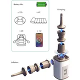 Tragbare Luftpumpe, Kabellose Elektrische Luftpumpe Mit Led-licht, Wiederaufladbarem Akku, Luftmatratzenpumpe, Ultraleichter Aufblasmechanismus