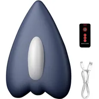 Beckenbodentrainer für Männer Frau 15x22cm, Beheizter Intelligenter Beckenbodenmuskeltrainer mit Fernbedienung, Stumm Beckenboden Trainer, Beckenbodenübungsgeräte für Home Gym Wohnung (Blau)
