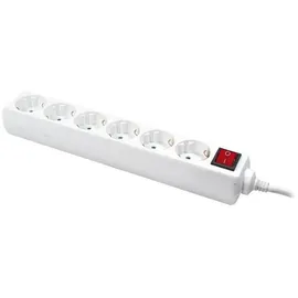 Logilink Steckdosenleiste 6-fach 1,50 m Weiß 1 St.