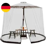 Moskitonetz Für Sonnenschirm,  230X300Cm Moskitonetz Pavillon Rund, Pavillon Mit