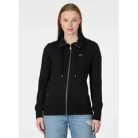 Ragwear Sweatjacke "RONETTE A", Damen, Gr. L, schwarz, angeraute Sweatware, Obermaterial: 70% Baumwolle, 30% Polyester, unifarben, normal, Rundhals, Sweatjacken Sweatjacke, Baumwollmischung mit Marken-Stickerei