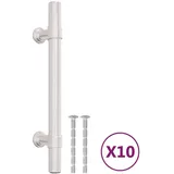 vidaXL Möbelgriffe 10 Stk. Silbern 96 mm Edelstahl