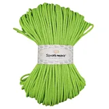 Geflochtene Baumwollkordel 5mm 100m, 46 Farben, Häkelkordel, Makramee Kordel, Makramee Garn, Premium Garn, Makramee Seil, Sznurkomania (Limette)