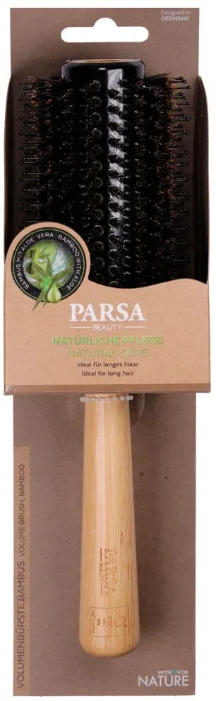 PARSA Beauty Profi FSC Holz Haarbürste Rundfön mit Mischborsten 33 cm