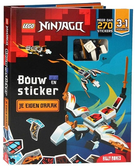Ninjago 9789030508557 Ninjago Build & Sticker your own Dragon 3in1 Models