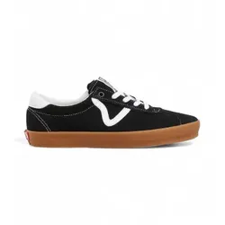Vans für Damen. VN000CQRB9M1 Sport Low Leder Turnschuhe schwarz (42), Wohnung, Schnürsenkel, Lässig