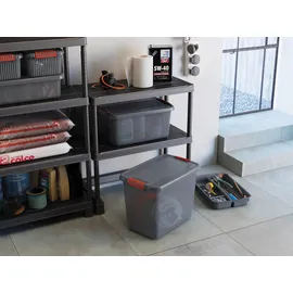 KIS Aufbewahrungsbox Kunststoff 590 x 280 x 390 mm Rauchgrau/Transluzent
