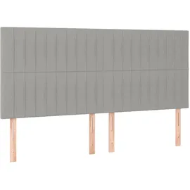 vidaXL Boxspringbett 180 x 200 cm Hellgrau