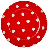 Karaca Polka Dot Rot Porzellan Dessertteller 19 cm