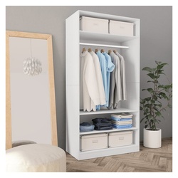 vidaXL Kleiderschrank Kleiderschrank Weiß 100×50×200 cm Holzwerkstoff (1-St) weiß